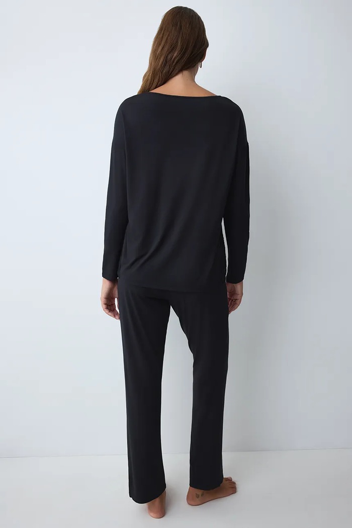 Triumph Piżama dwuczęściowa damska z modalem Timeless Sensuality 10221061 czarny AW26