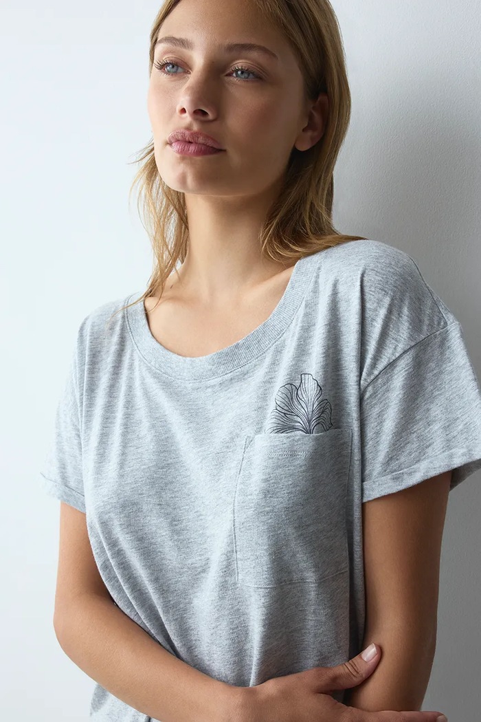 Koszula nocna damska bawełniana Nightdresses Triumph 10225066 szary