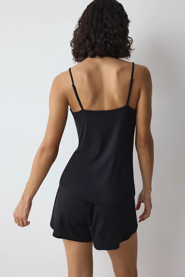 Triumph Top piżamowy damski z modalem Aura Spotlight 10221405 czarny AW26