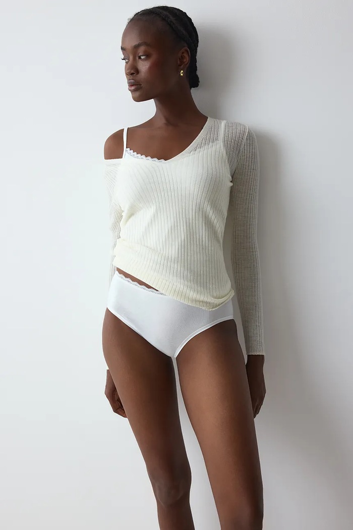 Figi damskie z bawełną Feel Of Cotton Triumph 10224959 biały