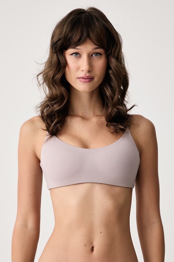 women'secret Biustonosz bawełniany z elastanem beżowy 5691572