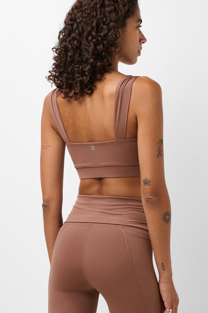 Sweaty Betty Biustonosz sportowy Ultimate SB10805 brązowy AW26