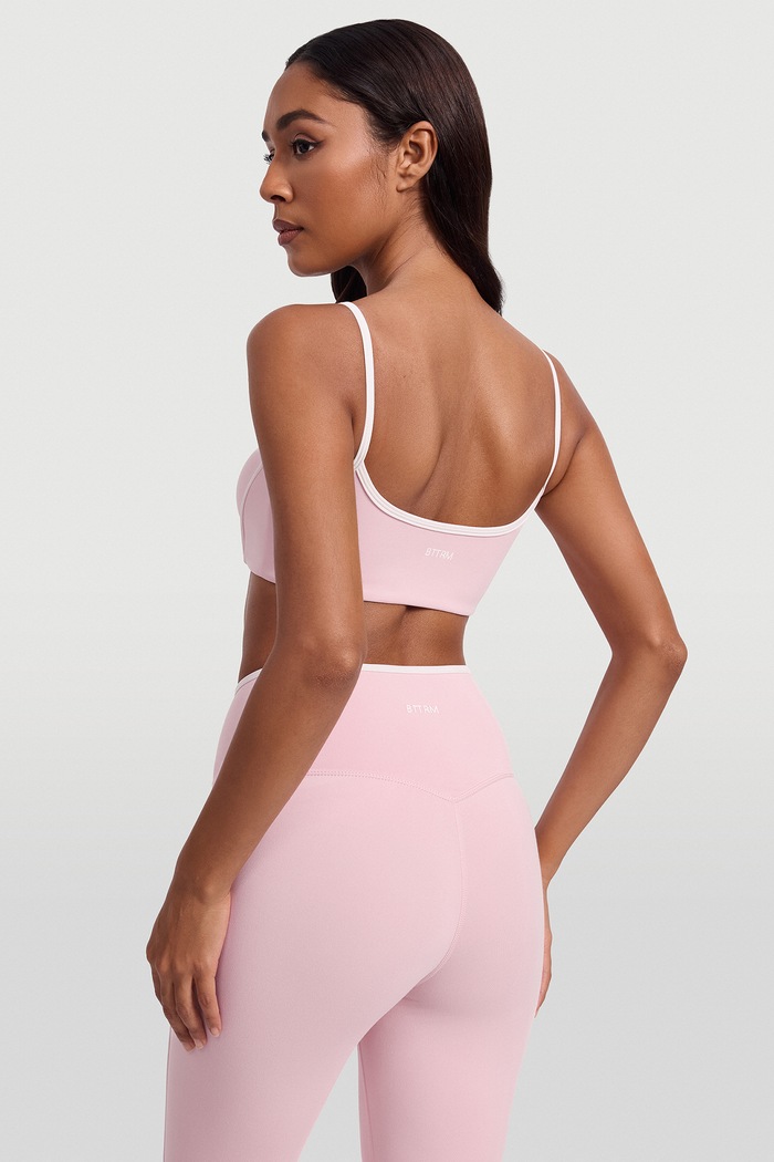 BetterMe Biustonosz do jogi Contrast BRA00037 różowy AW26