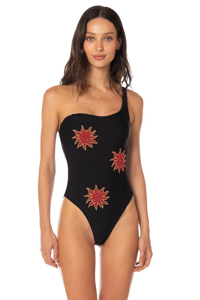 Maaji Strój kąpielowy jednoczęściowy damski Bloom Ritual czarny PT4070SOC001