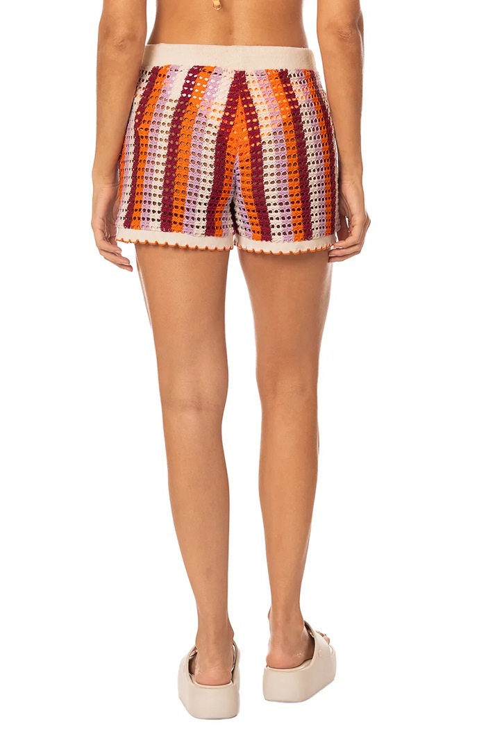 Maaji Szorty kąpielowe damskie Mystic Stripe Stefano PT3424CSH001 fioletowy AW26