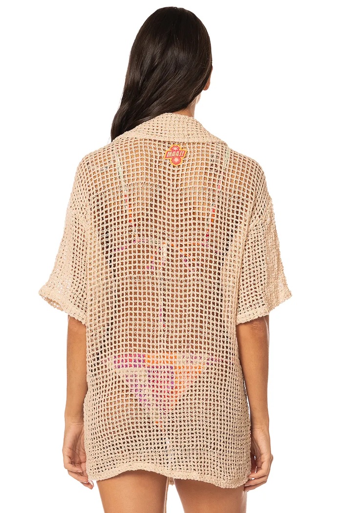 Maaji Sukienka plażowa damska Tropic Net Nika PT3305CSD001 beżowy AW26