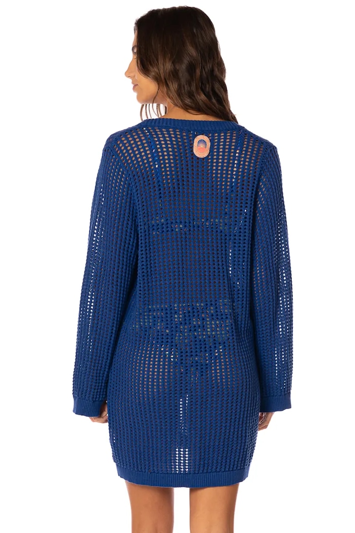 Maaji Sukienka plażowa damska Cobalt Blue Ian PT3002CSD001 granatowy AW26