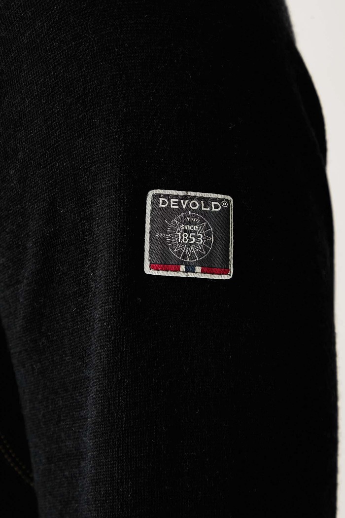 Longsleeve funkcyjny damski wełniany Expedition Merino Devold czarny PDGO.155.244.A