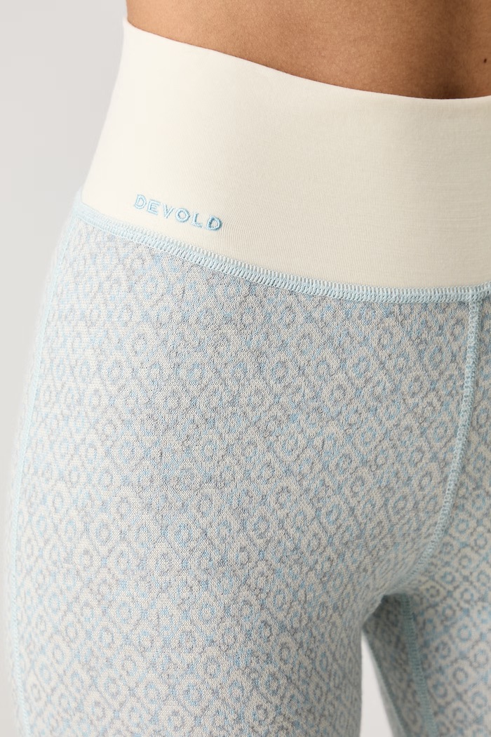 Legginsy funkcyjne damskie z wełną merino Signature Silk Devold PDGO.426.110.A niebieski