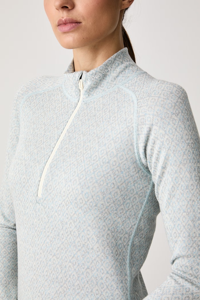 Longsleeve funkcyjny damski wełniany Signature Silk Devold PDGO.426.243.A niebieski