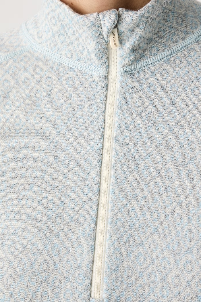 Longsleeve funkcyjny damski wełniany Signature Silk Devold niebieski PDGO.426.243.A