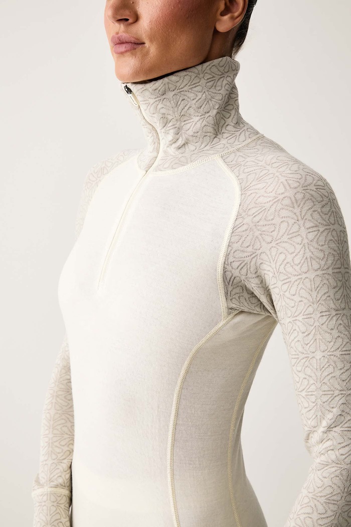 Longsleeve funkcyjny damski z wełną Duo Active Merino Devold PDGO.328.244.A beżowy
