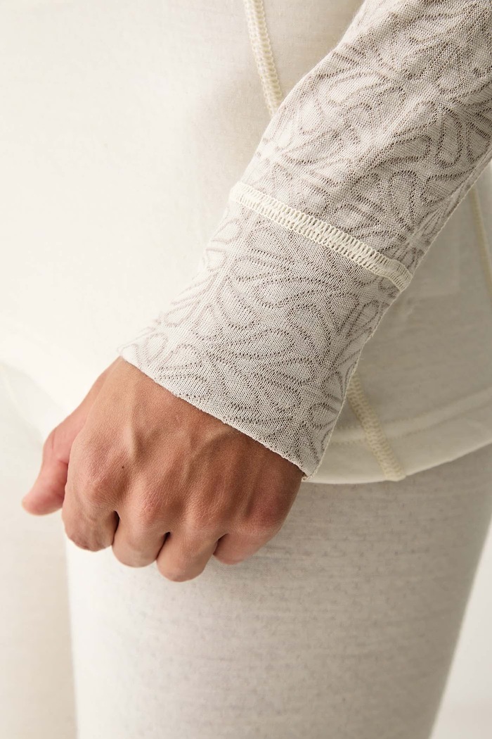 Longsleeve funkcyjny damski z wełną Duo Active Merino Devold beżowy PDGO.328.244.A