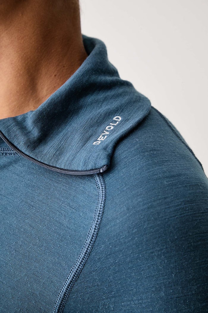 Longsleeve funkcyjny damski z wełną merino Duo Active Merino Devold niebieski PDGO.237.244.A