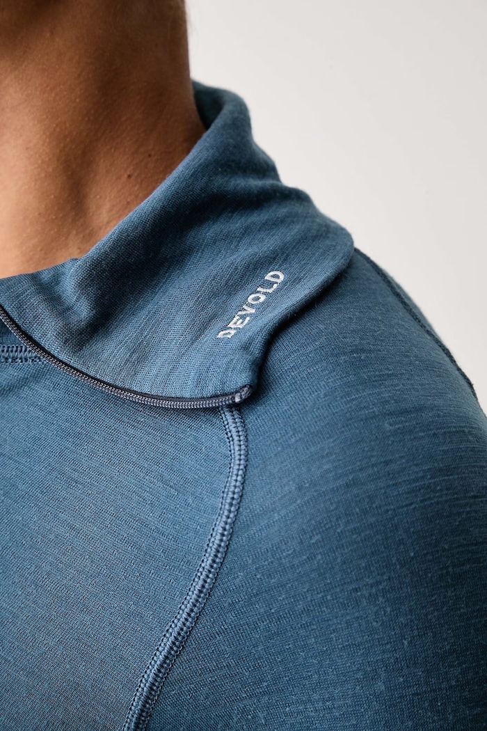 Longsleeve funkcyjny damski z wełną merino Duo Active Merino Devold niebieski PDGO.237.244.A