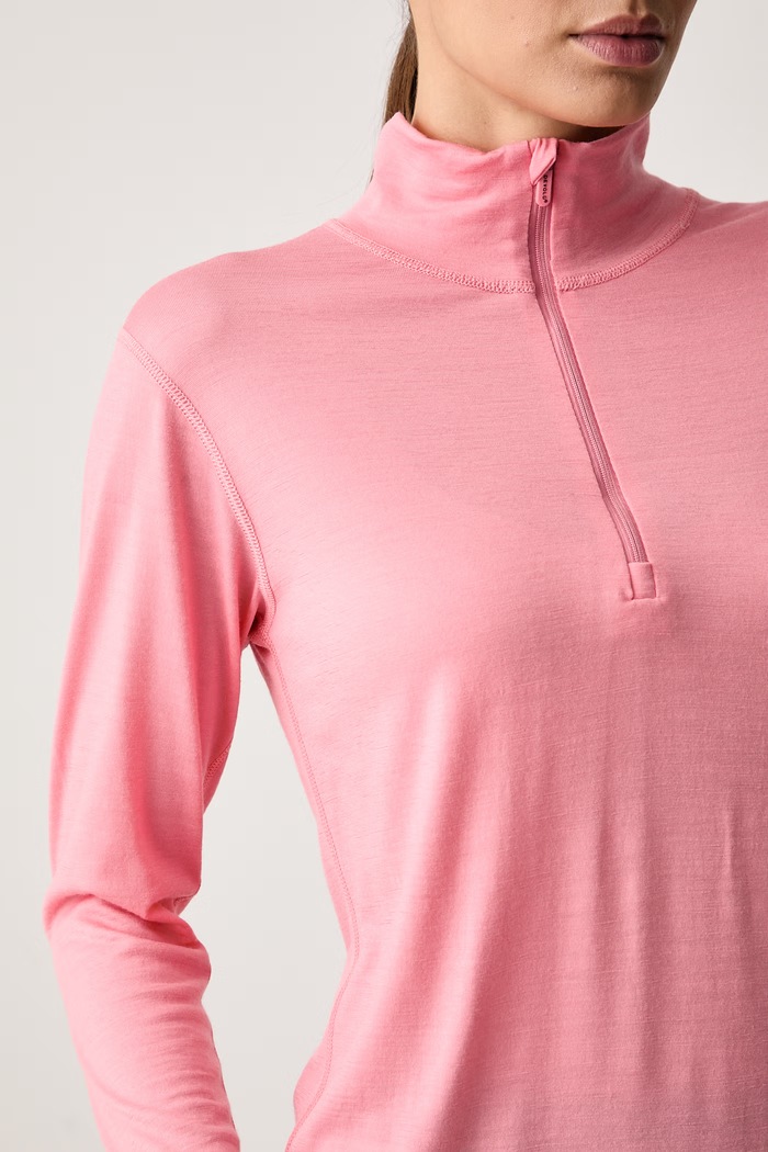 Longsleeve funkcyjny damski z wełny merino Breeze Plus Merino Devold PDGO.183.244.B różowy