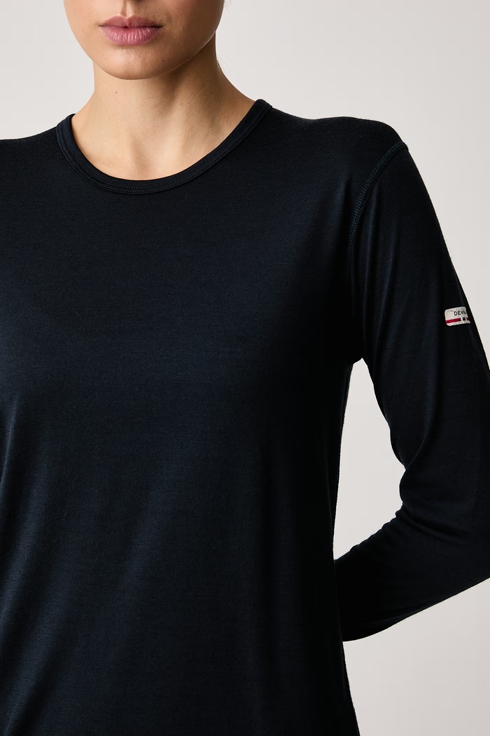 Longsleeve funkcyjny damski z wełny merino Breeze Plus Merino Devold PDGO.183.286.C granatowy