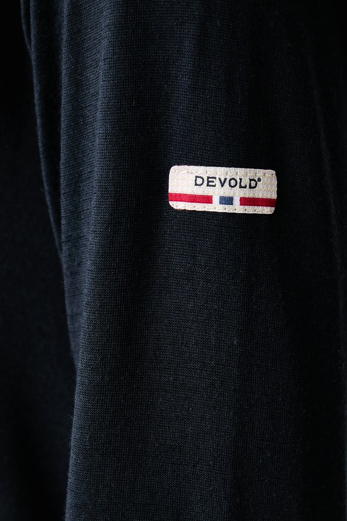 Longsleeve funkcyjny damski z wełny merino Breeze Plus Merino Devold granatowy PDGO.183.286.C