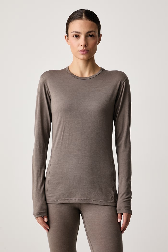 Devold Longsleeve funkcyjny damski wełniany Breeze Merino brązowy PDGO.180.286.A