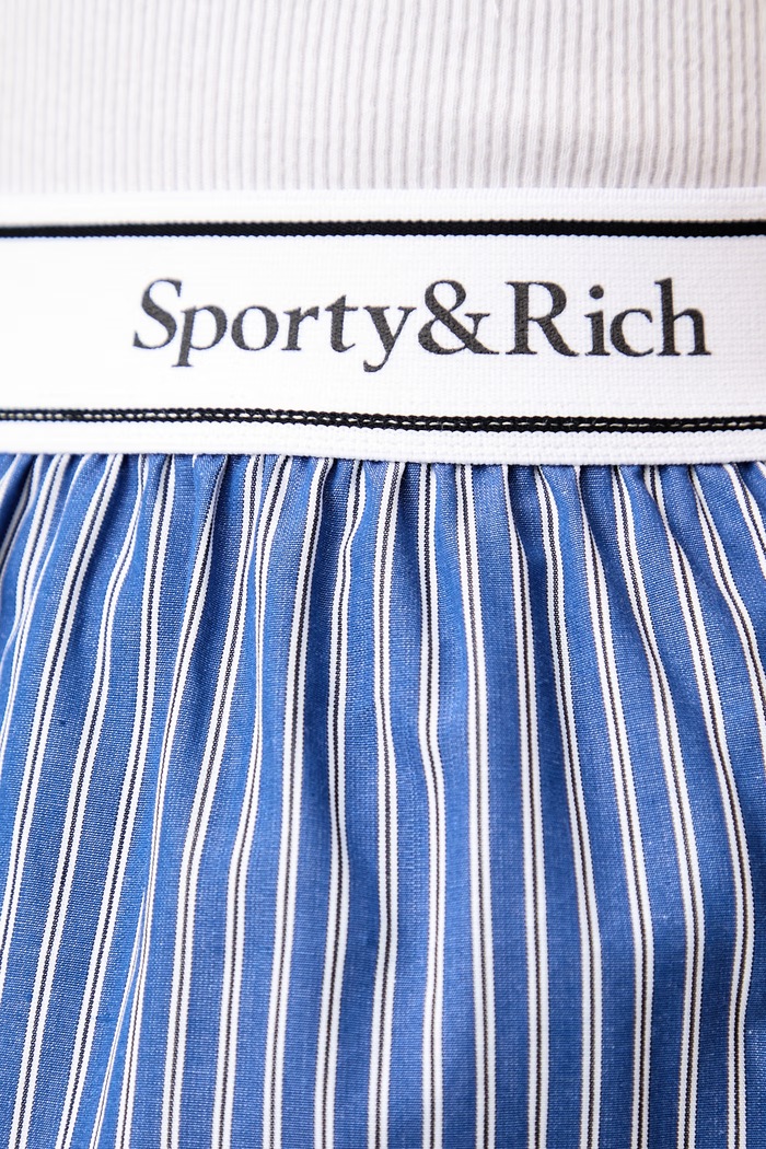 Serif Logo szorty bawełniane damskie Sporty & Rich niebieski SH01583300ST02