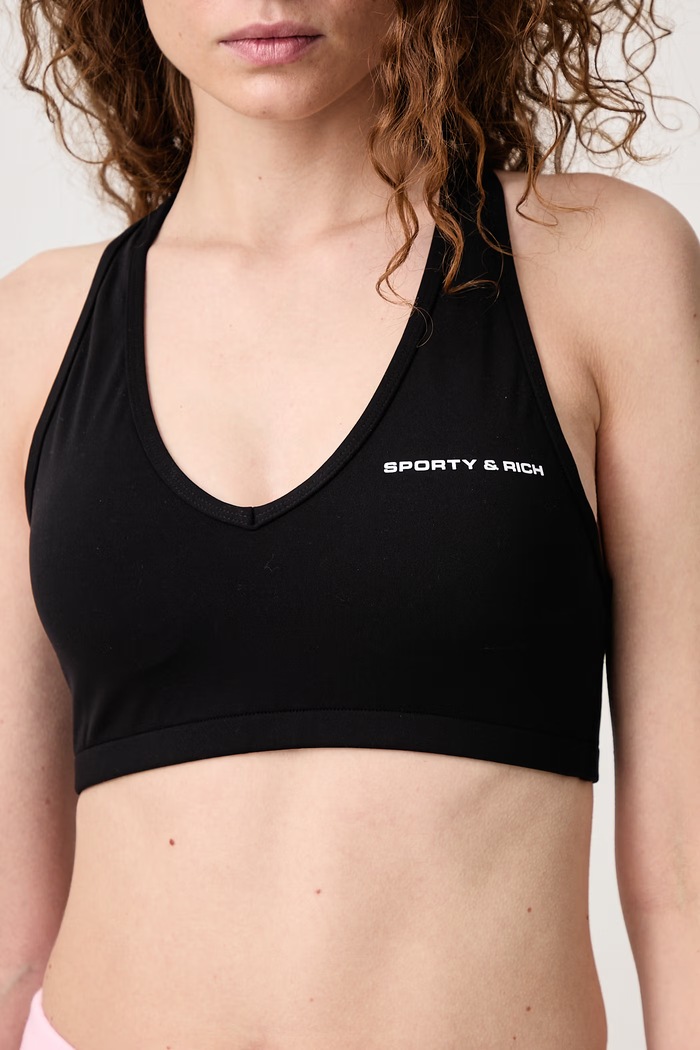 Bold Logo biustonosz sportowy Sporty & Rich czarny TO03688315BA01