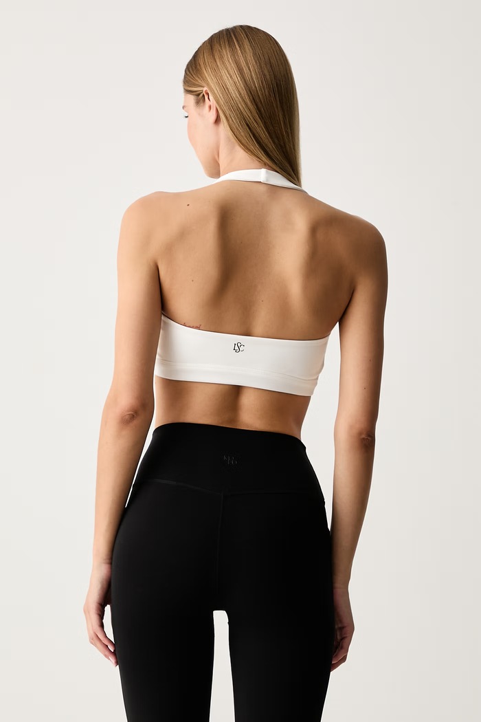 Odzież Le Privé Biustonosz sportowy HALTER BRA LP00748 biały