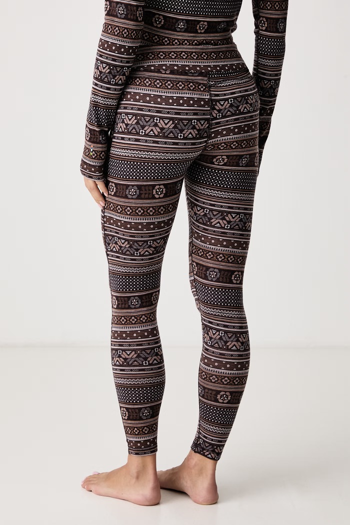 Odzież Smartwool Legginsy funkcyjne damskie z wełny merino SW018809R351 brązowy