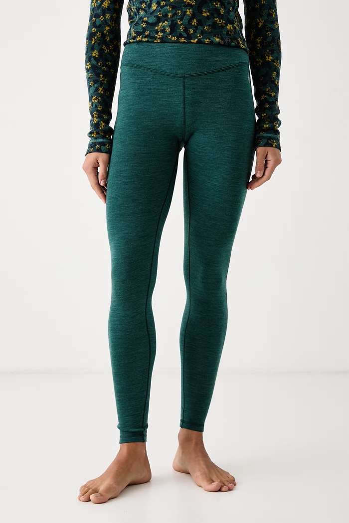 Smartwool Legginsy funkcyjne damskie z wełny merino turkusowy SW018809R251