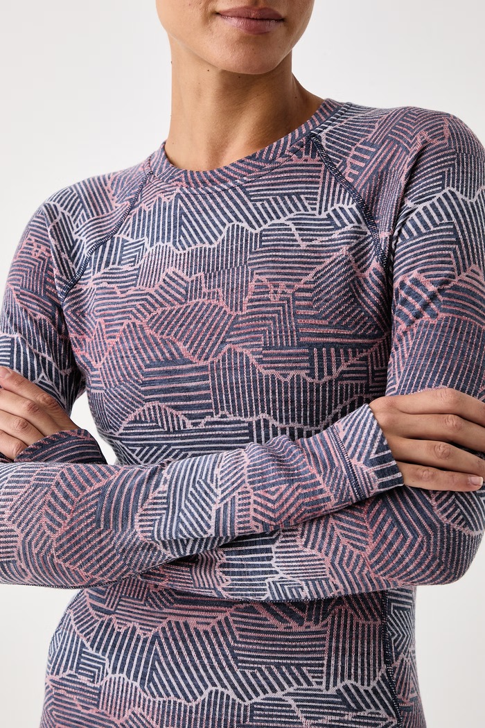 Longsleeve funkcyjny damski z wełny merino Smartwool SW016370R401 różowy