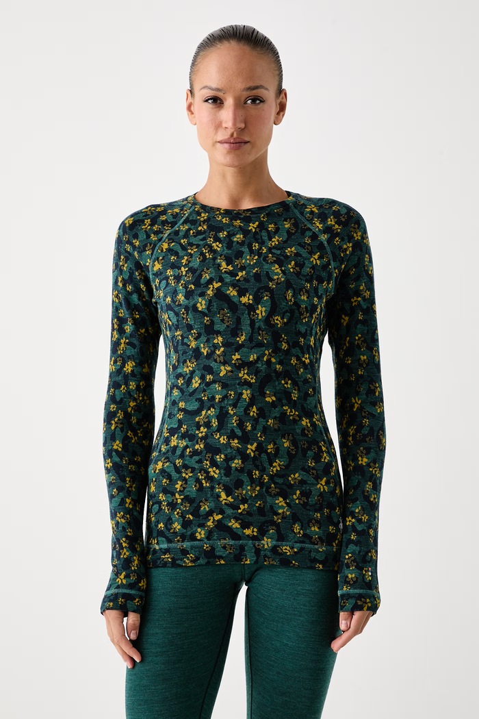 Smartwool Longsleeve funkcyjny damski z wełny merino turkusowy SW016370R371