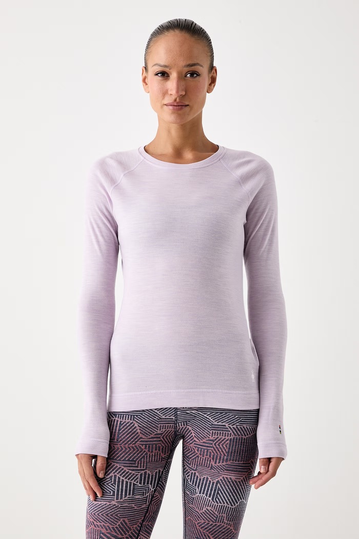 Smartwool Longsleeve funkcyjny damski z wełny merino fioletowy SW016370R111