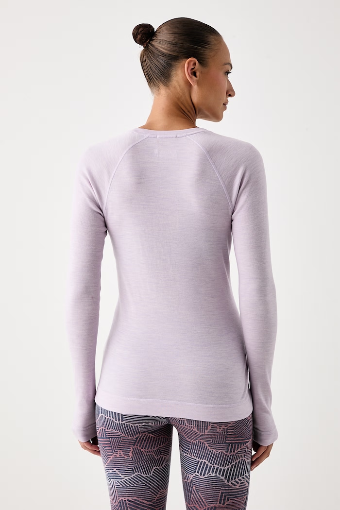 Odzież Smartwool Longsleeve funkcyjny damski z wełny merino SW016370R111 fioletowy