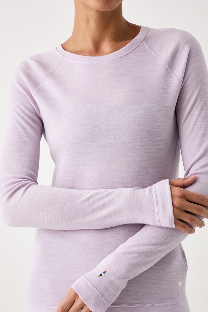 Longsleeve funkcyjny damski z wełny merino Smartwool SW016370R111 fioletowy