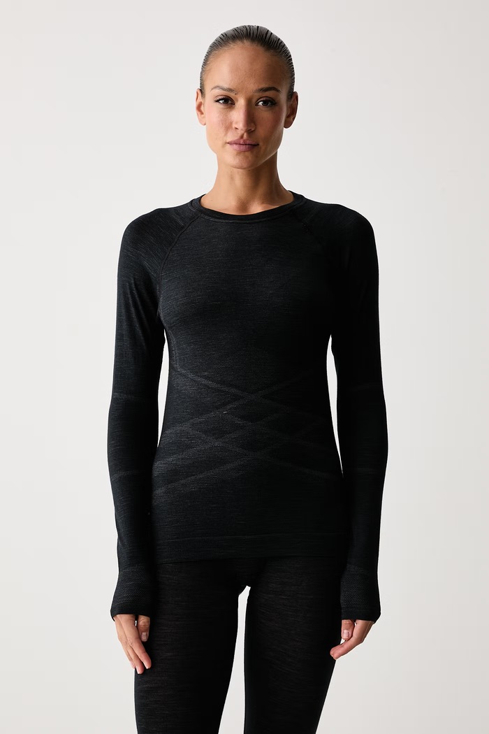 Smartwool Longsleeve termoaktywny damski z wełną merino czarny SW0030550011
