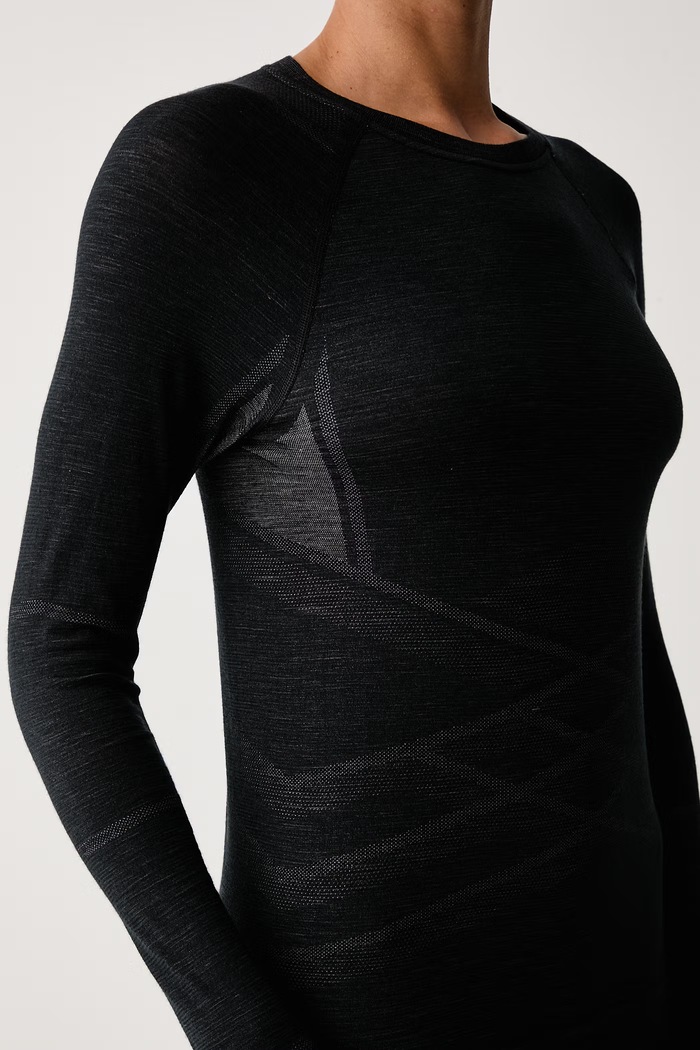 Longsleeve termoaktywny damski z wełną merino Smartwool SW0030550011 czarny