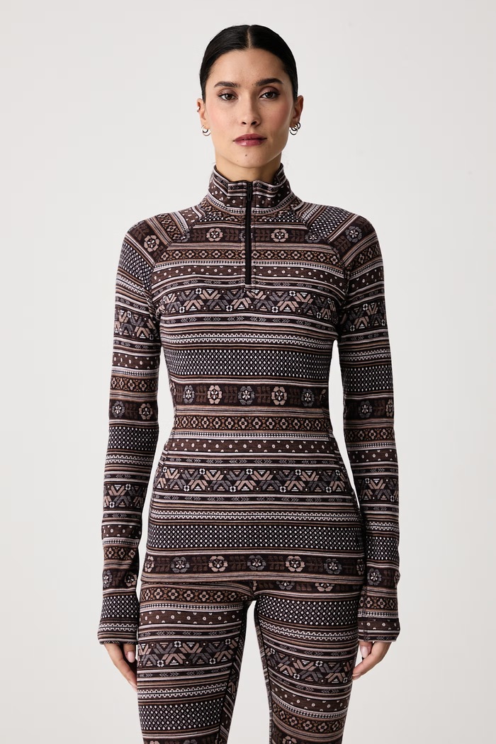 Smartwool Longsleeve termoaktywny damski z wełny merino brązowy SW002829R351