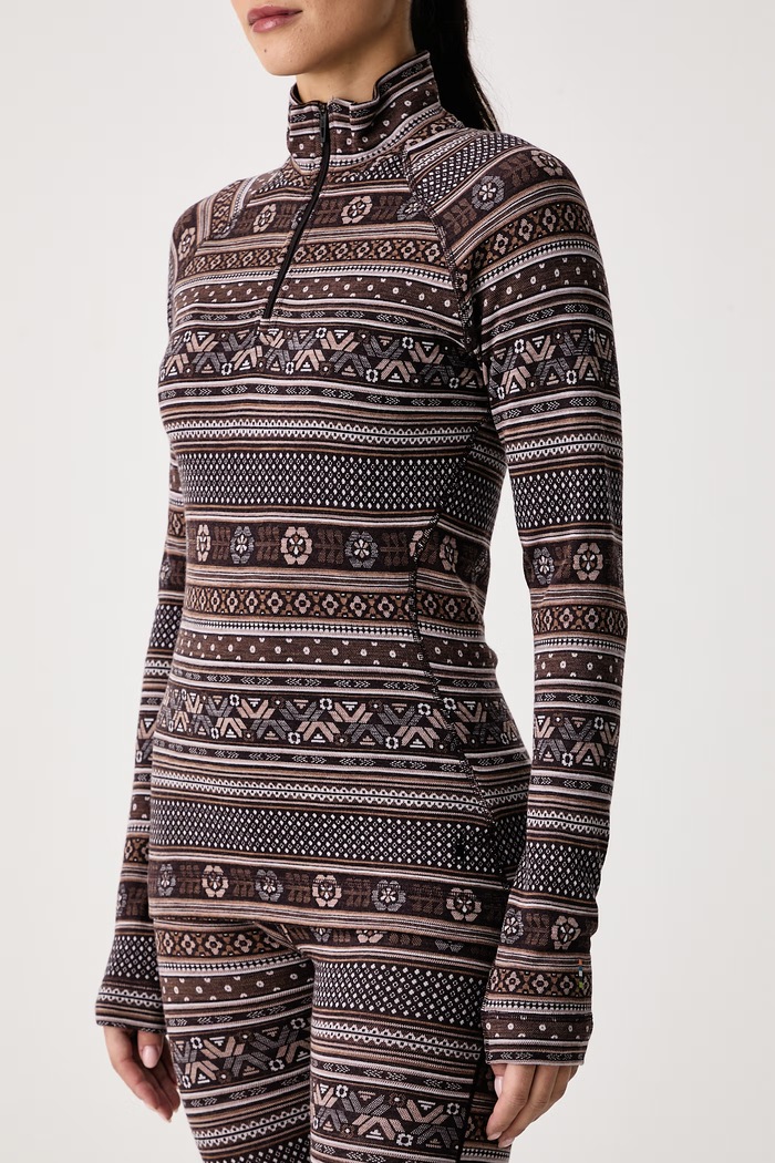 Longsleeve termoaktywny damski z wełny merino Smartwool SW002829R351 brązowy