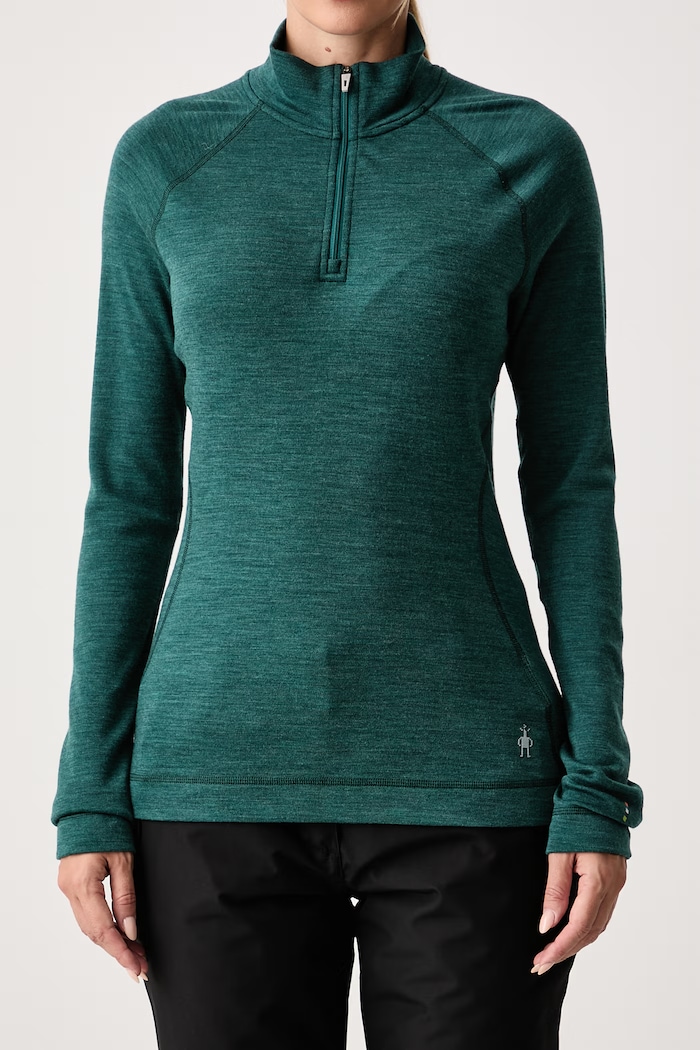 Longsleeve termoaktywny damski z wełny merino Smartwool SW002829R251 turkusowy