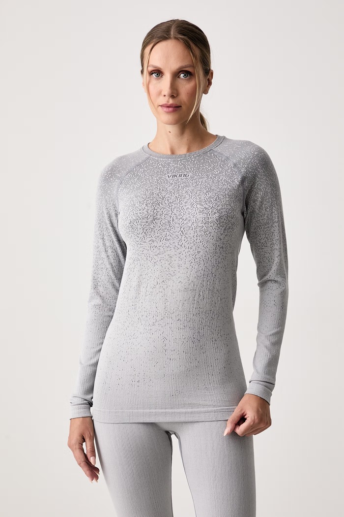 Viking Komplet bielizny termoaktywnej damski z dodatkiem merino Altis Set Merino 500.28.4526 szary AW26