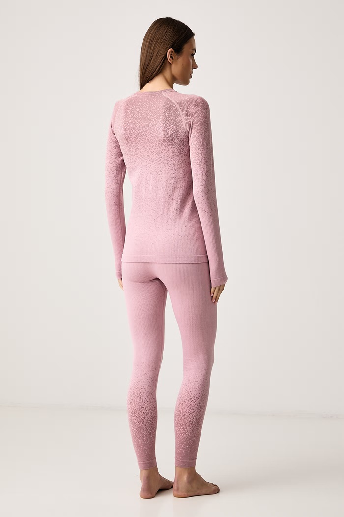 Komplet bielizny termoaktywnej damski z dodatkiem merino Altis Set Merino Viking 500.28.4526 różowy