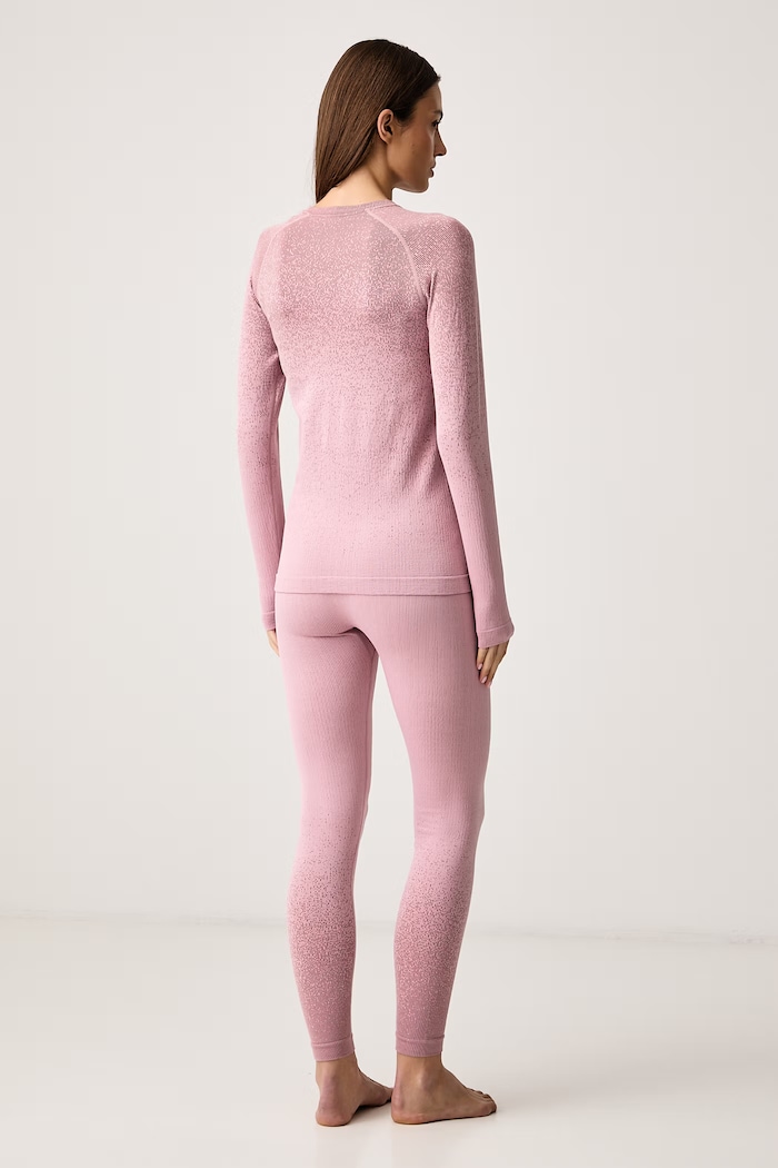Komplet bielizny termoaktywnej damski z dodatkiem merino Altis Set Merino Viking 500.28.4526 różowy