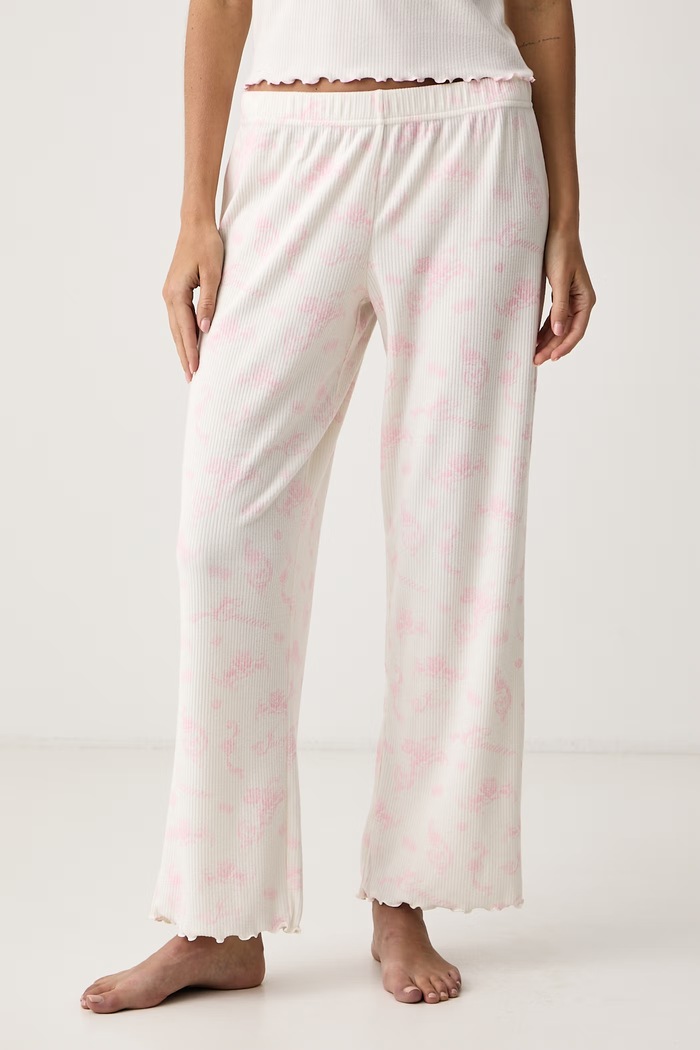 Oblečenie Juicy Couture Dvojdielne pyžamo dámske ROSE RIB SET JCYPJ226856 béžová
