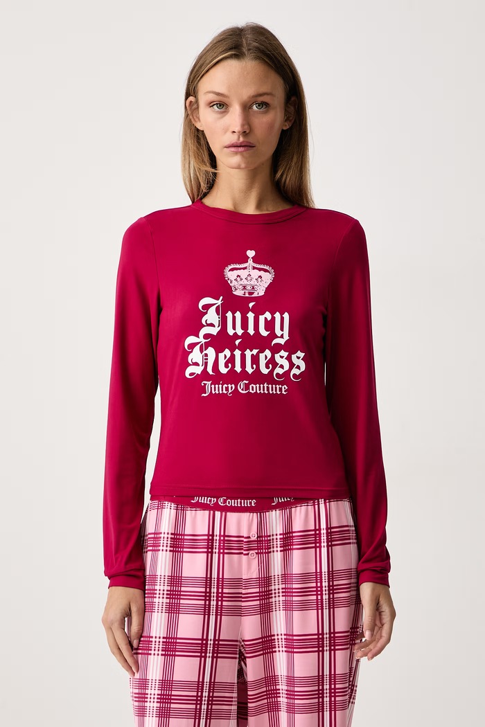 Juicy Couture Nočná košeľa dámska HEIRESS SET JCYPJ226854 červená AW26