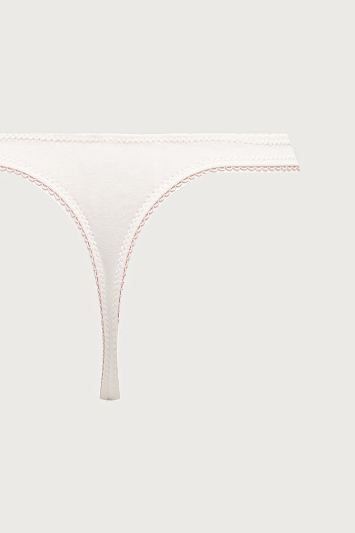 Juicy Couture Stringi damskie bawełniane z elastanem COUTURE QUEEN THONG 3-pack JCTTH226957 różowy AW26