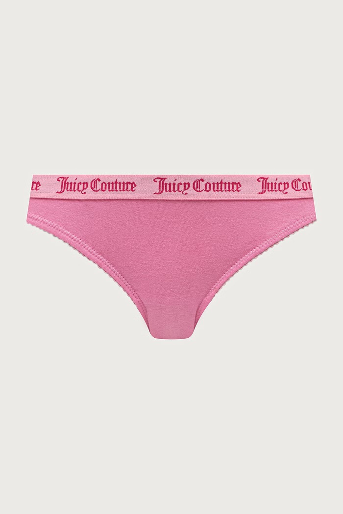 Oblečenie Juicy Couture Nohavičky dámske bavlnené s elastanom DIDDY FEMME COTTON SCALLOPED BRIEF 3-pak JCTBR226956 ružová