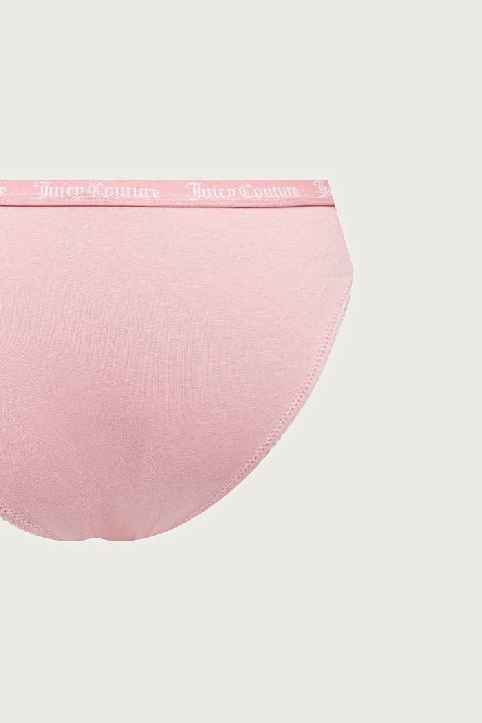Nohavičky dámske bavlnené s elastanom DIDDY FEMME COTTON SCALLOPED BRIEF 3-pak Juicy Couture ružová JCTBR226956