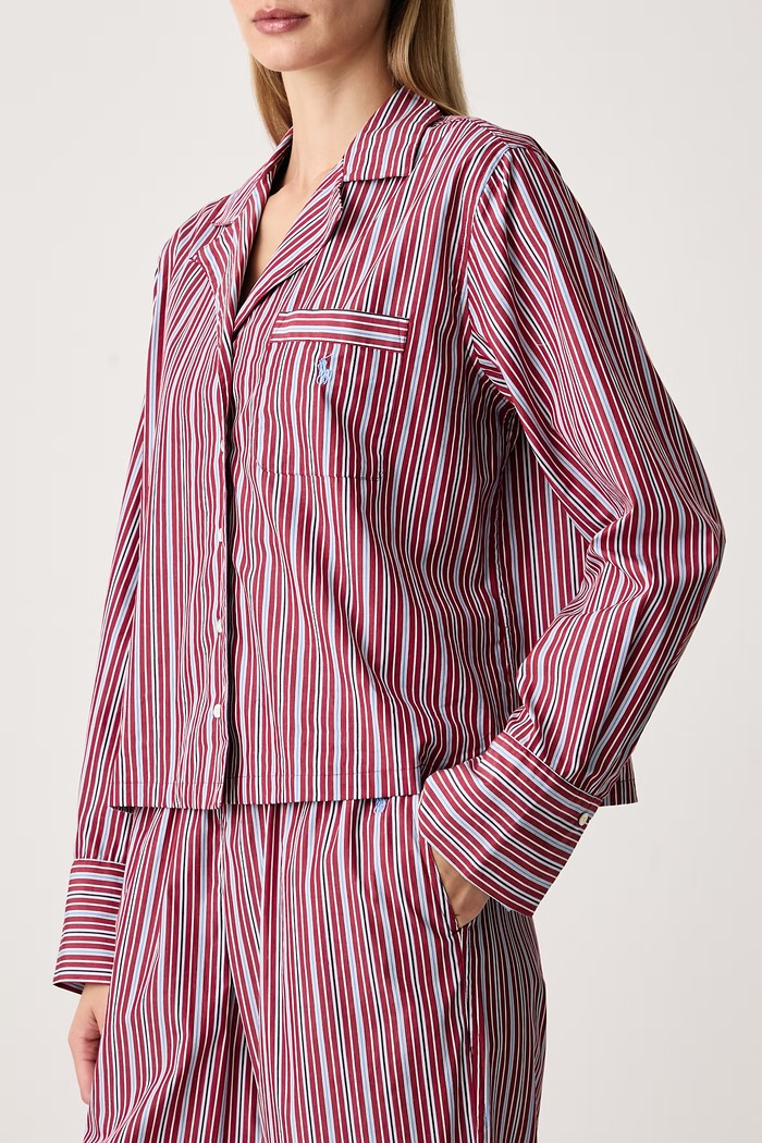 Piżama dwuczęściowa damska bawełniana Polo Ralph Lauren czerwony 4P0597