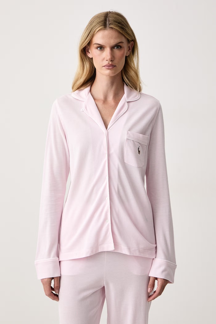Polo Ralph Lauren Piżama dwuczęściowa damska z bawełną 4P0808 różowy AW26