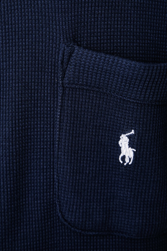 Szlafrok damski z bawełną Polo Ralph Lauren 4P0780 granatowy