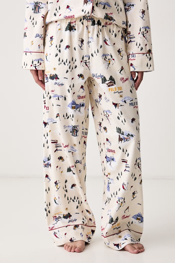 Odzież Polo Ralph Lauren Piżama dwuczęściowa damska bawełniana 4P0701 beżowy
